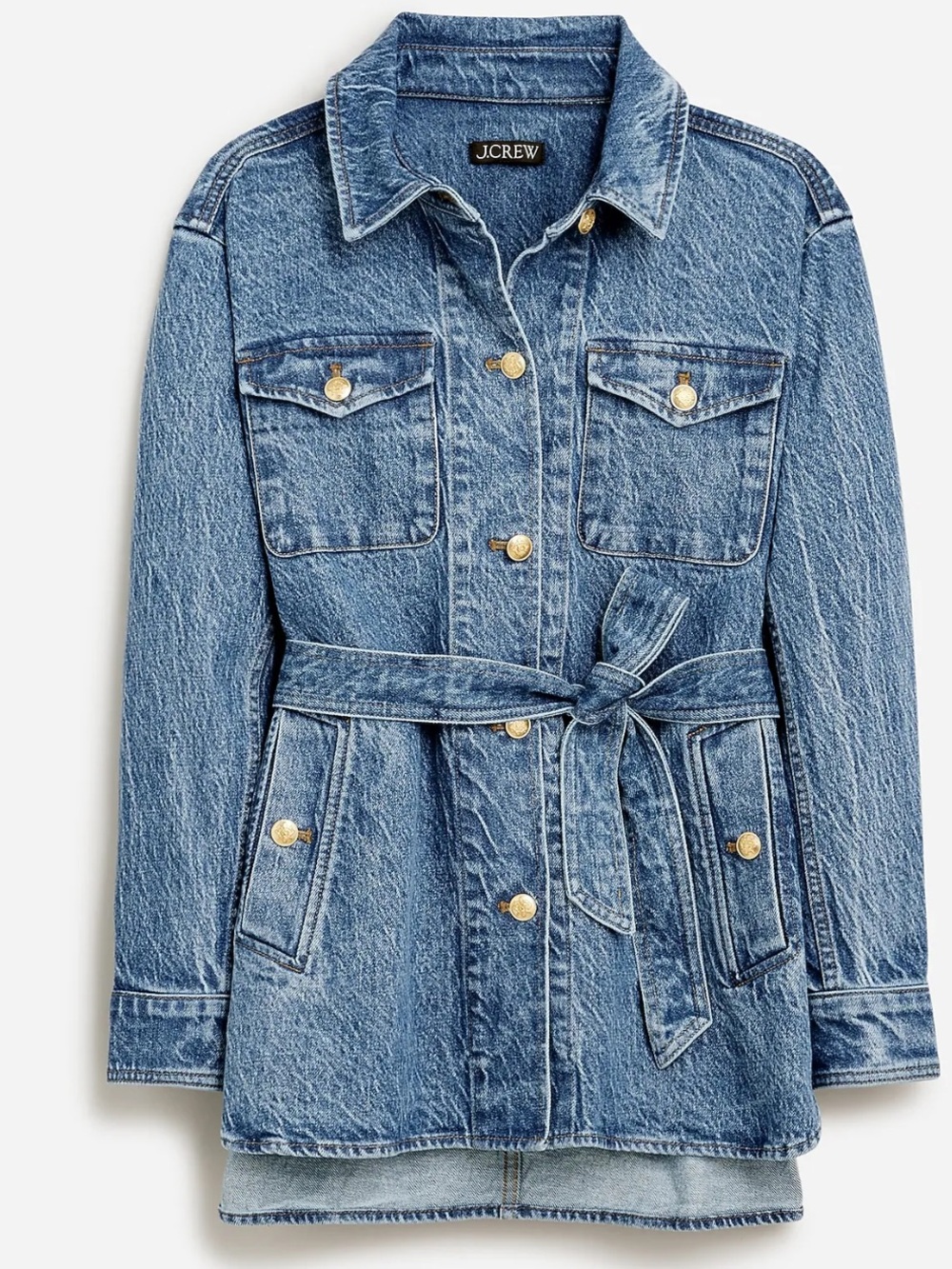 J.Crew Shirt-jacket in denim Hickory Wash XS